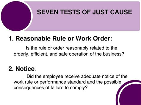 Just Cause Procedure .